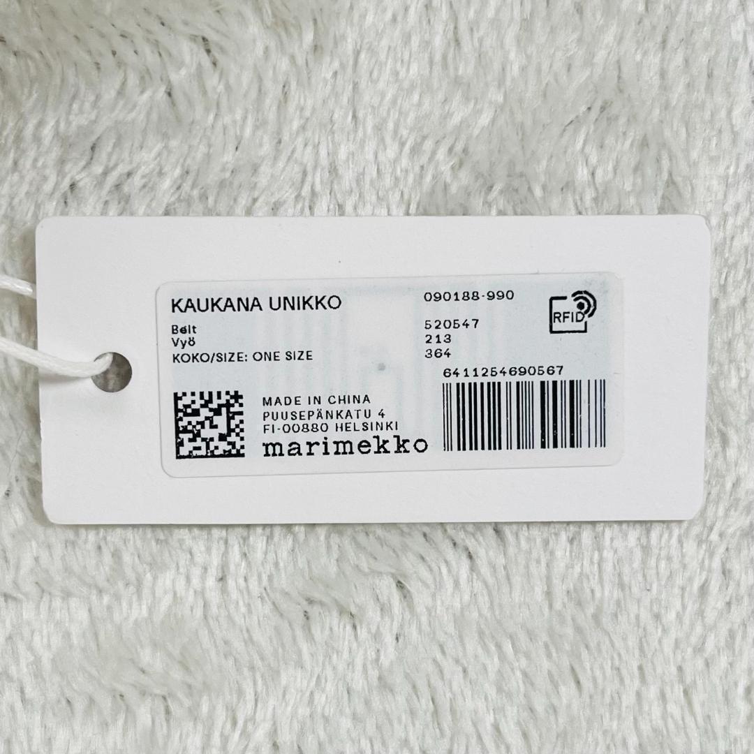 完売品 新品Marimekko マリメッコ ウニッコ柄 花 ベルト ブラック