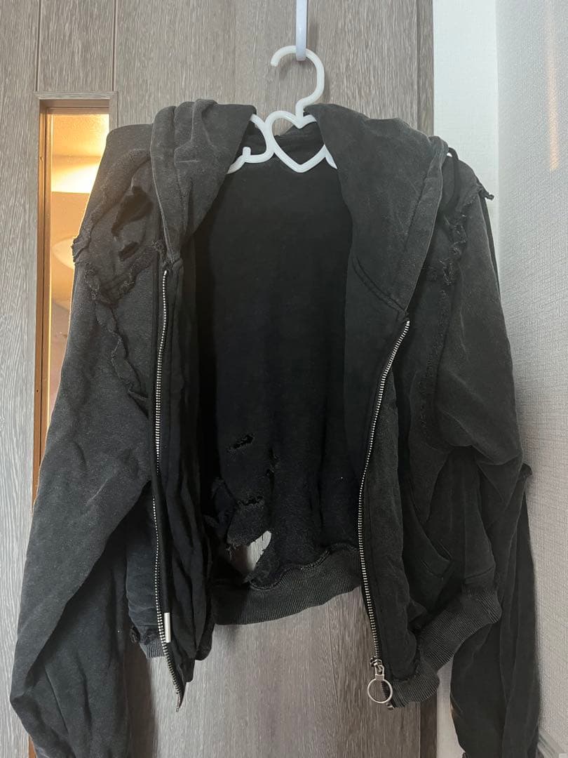 ジャケット・アウター REFLEM cropped zip hoodie