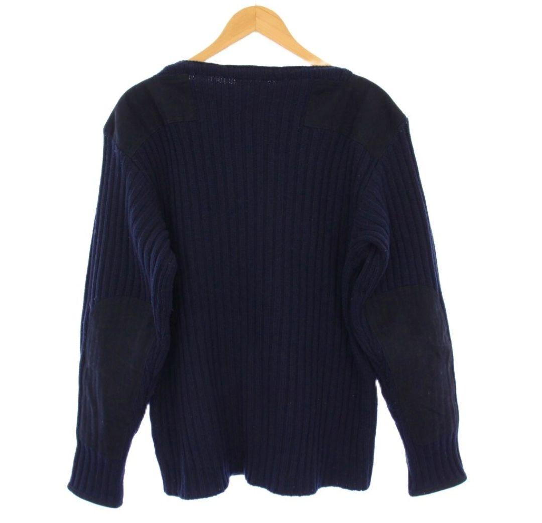 007 N.PEAL エヌピール カシミヤ混 ニット エルボーパッチ L