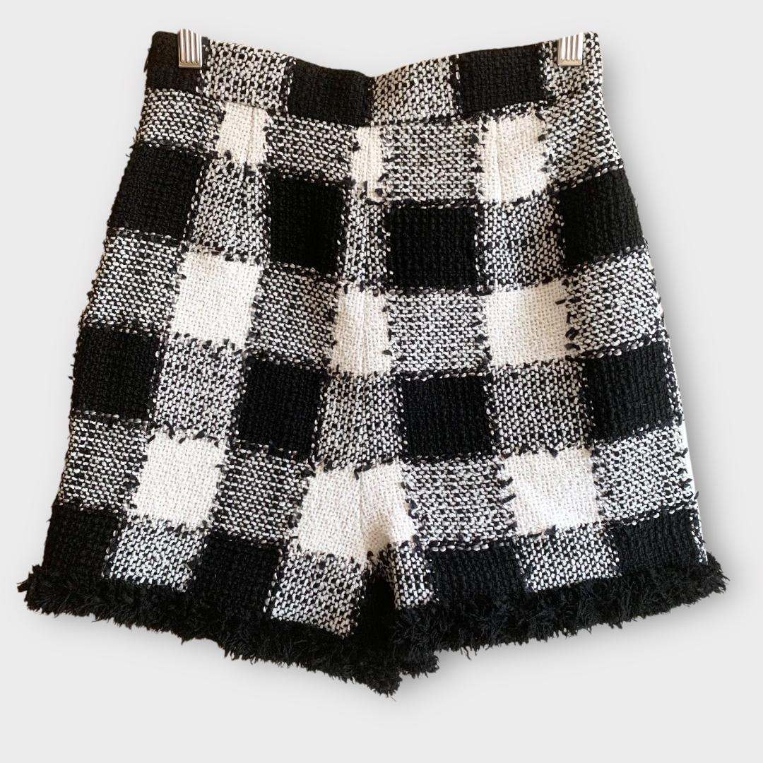 ★sheller❤️シェリエ　チェックツイードショートパンツ　キュロット　ブ