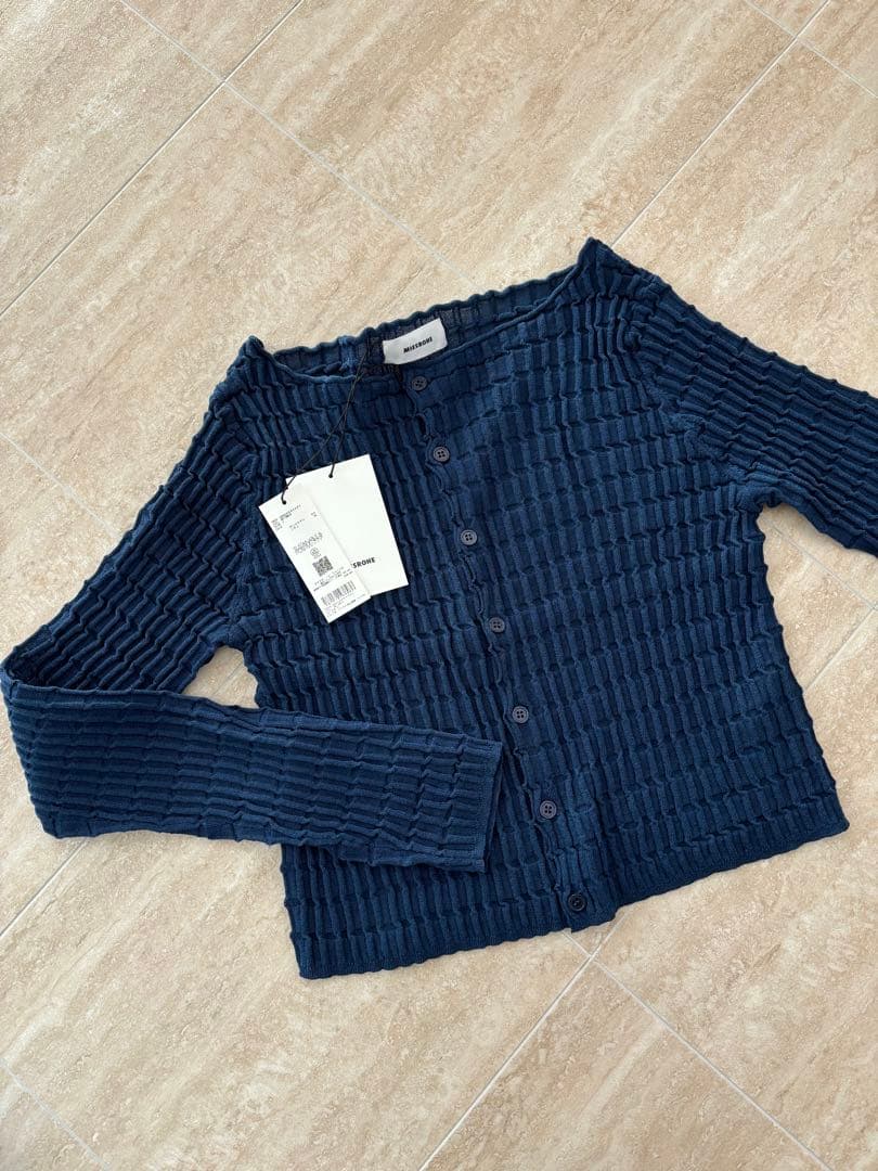 miesrohe スクエアパターンニットＣＤ　ダークブルー