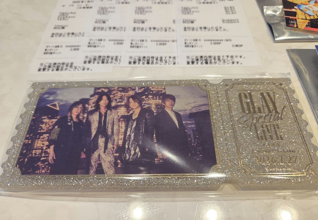 GLAY　ローソン　スペシャルLIVE　アクリルブロックセット