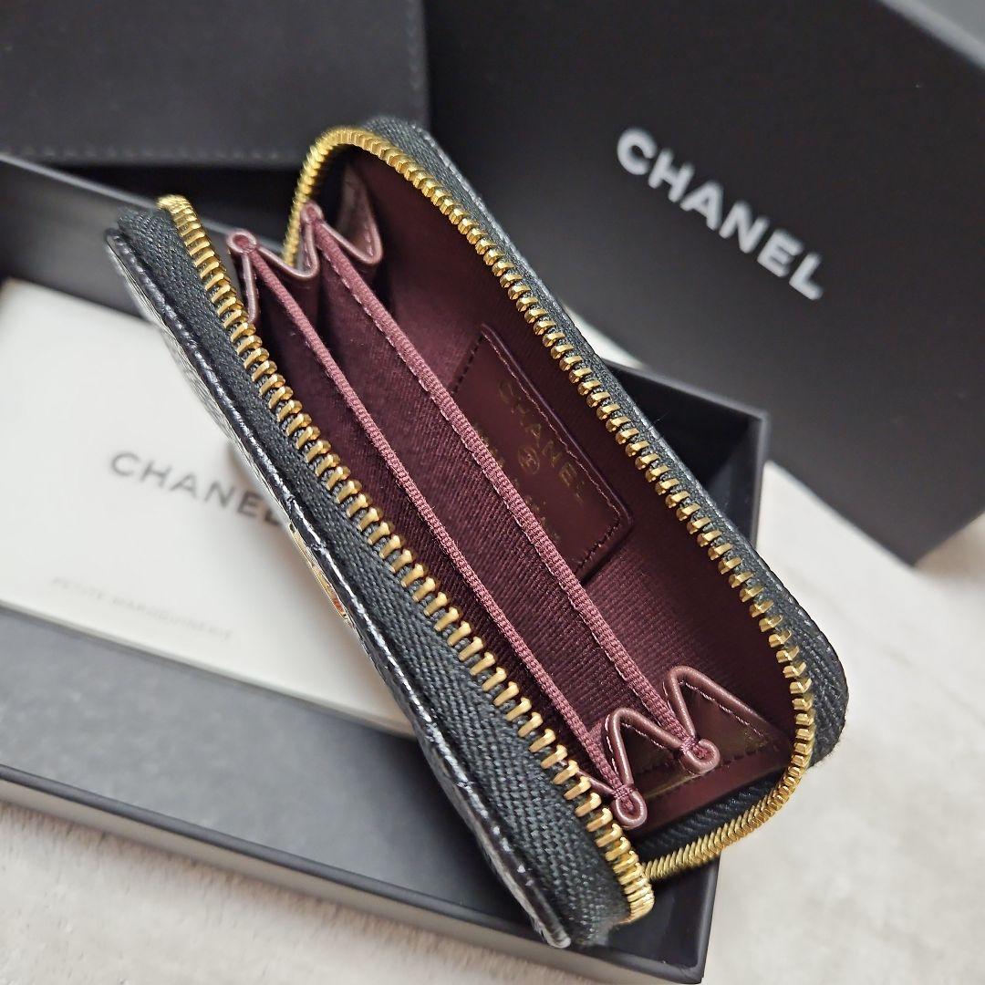 直営店購入 新品未使用シャネル クラシック ジップ パース ゴールド金具