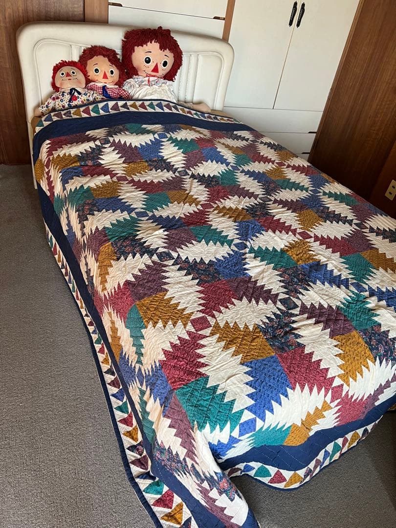 最終値下げアンティークキルト✳︎ヴィンテージ布パッチワーク