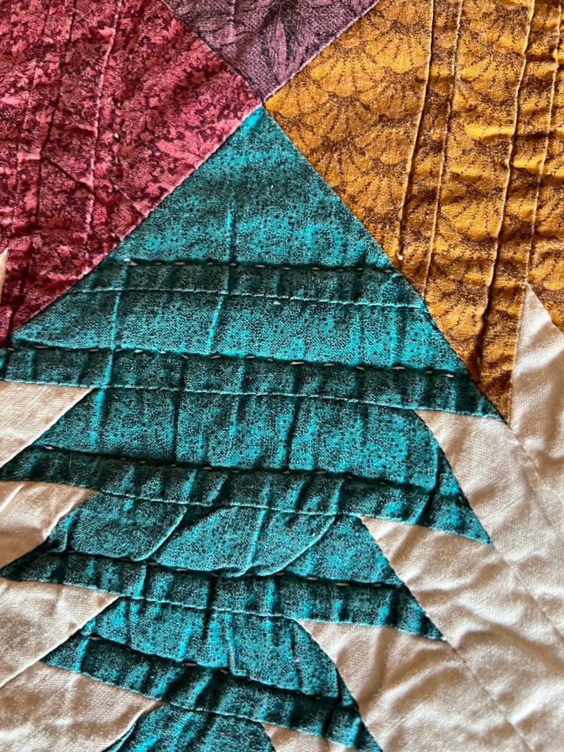 最終値下げアンティークキルト✳︎ヴィンテージ布パッチワーク