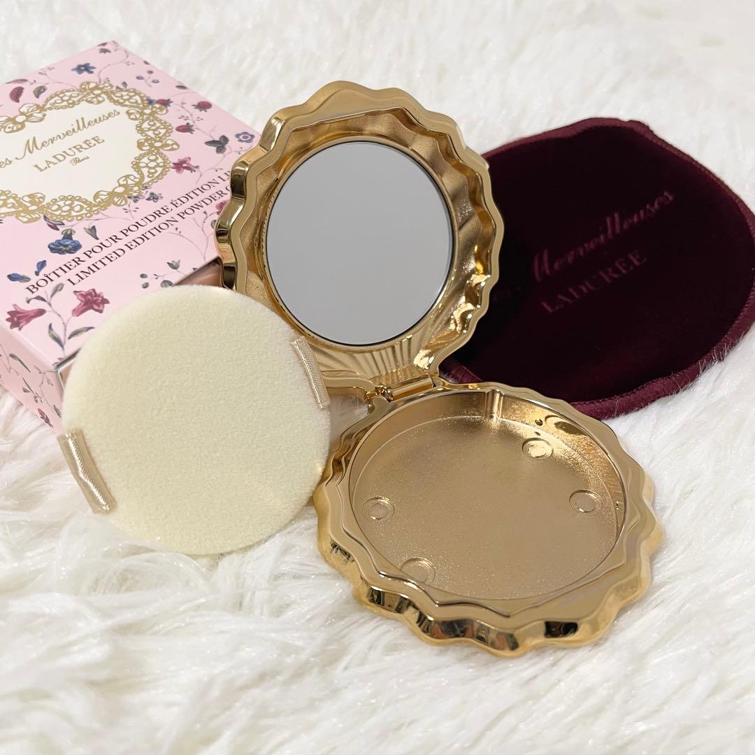 希少【LADURÉE】新品未使用 ラデュレ 24k パウダーケース 貝殻 限定