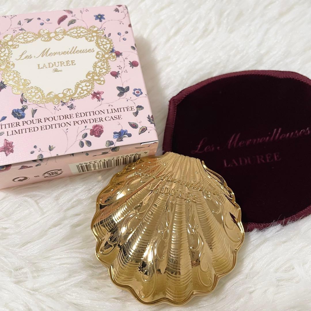 希少【LADURÉE】新品未使用 ラデュレ 24k パウダーケース 貝殻 限定