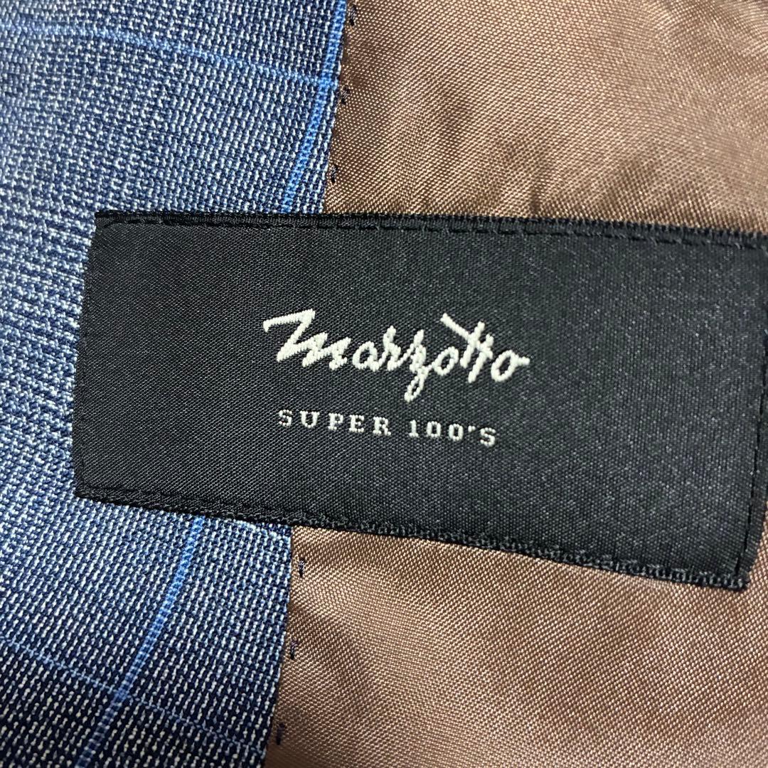 スーツセレクト　スーツ　3ピース　ブルー　格子柄　背抜き　ビジネス　冠婚葬祭