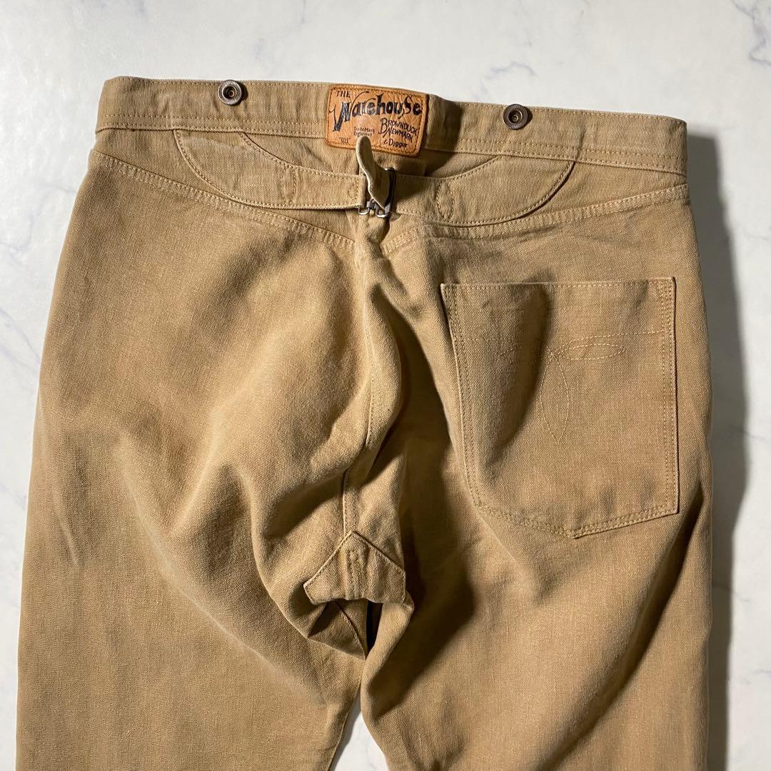 良品】ウエアハウス　ワークパンツ　Brownduck Digger　シンチバック