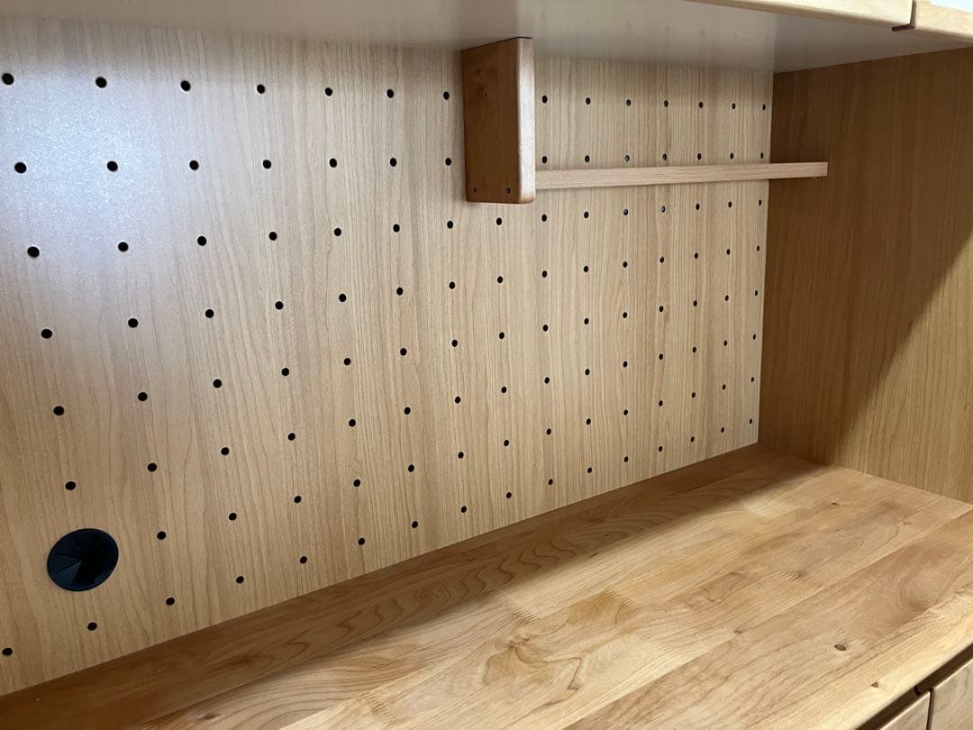 美品☆ニトリ　カップボード　食器棚　キッチンボード　天然木★