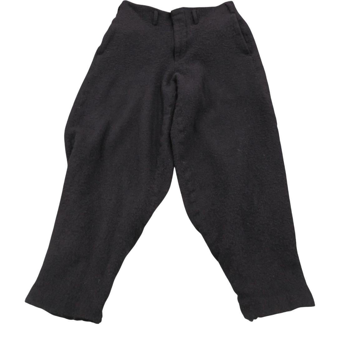 コムデギャルソンオムプリュス　縮絨パンツ　ウール　サイズS　黒　2022年AW