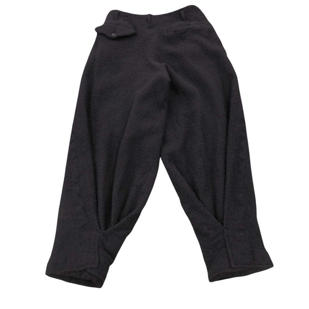 コムデギャルソンオムプリュス　縮絨パンツ　ウール　サイズS　黒　2022年AW
