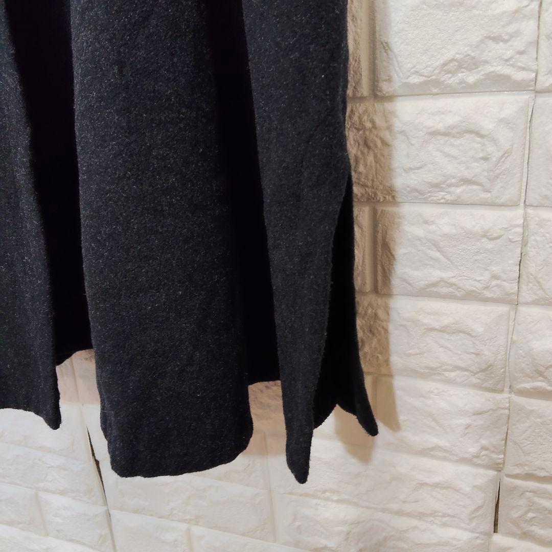 【希少】ジリ 日本製フード付き ブラック ケープ 無地 毛混 GIGLI