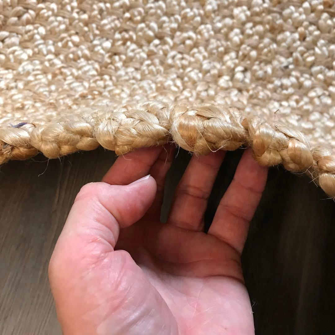 144x197cm ラグ ラグマット 麻 ジュート 夏用 天然素材 店舗使用可