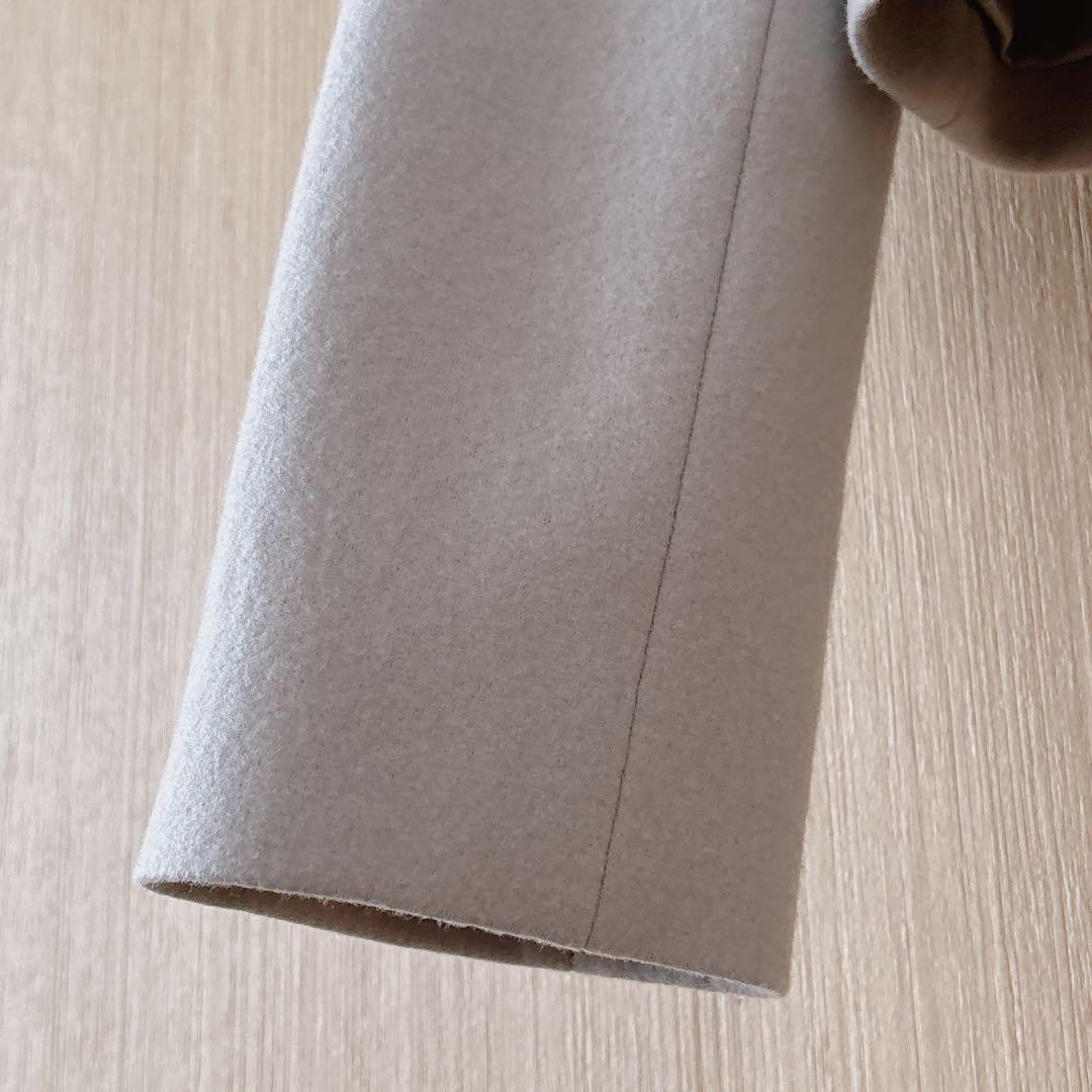 【1104】アナイ　天竺×レースモヘア刺繍ジャケット　ライトグレー　フォーマル