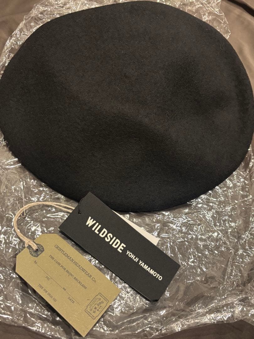【極備品タグ有新品】WILDSIDE ヨウジヤマモト ベレー帽 黒