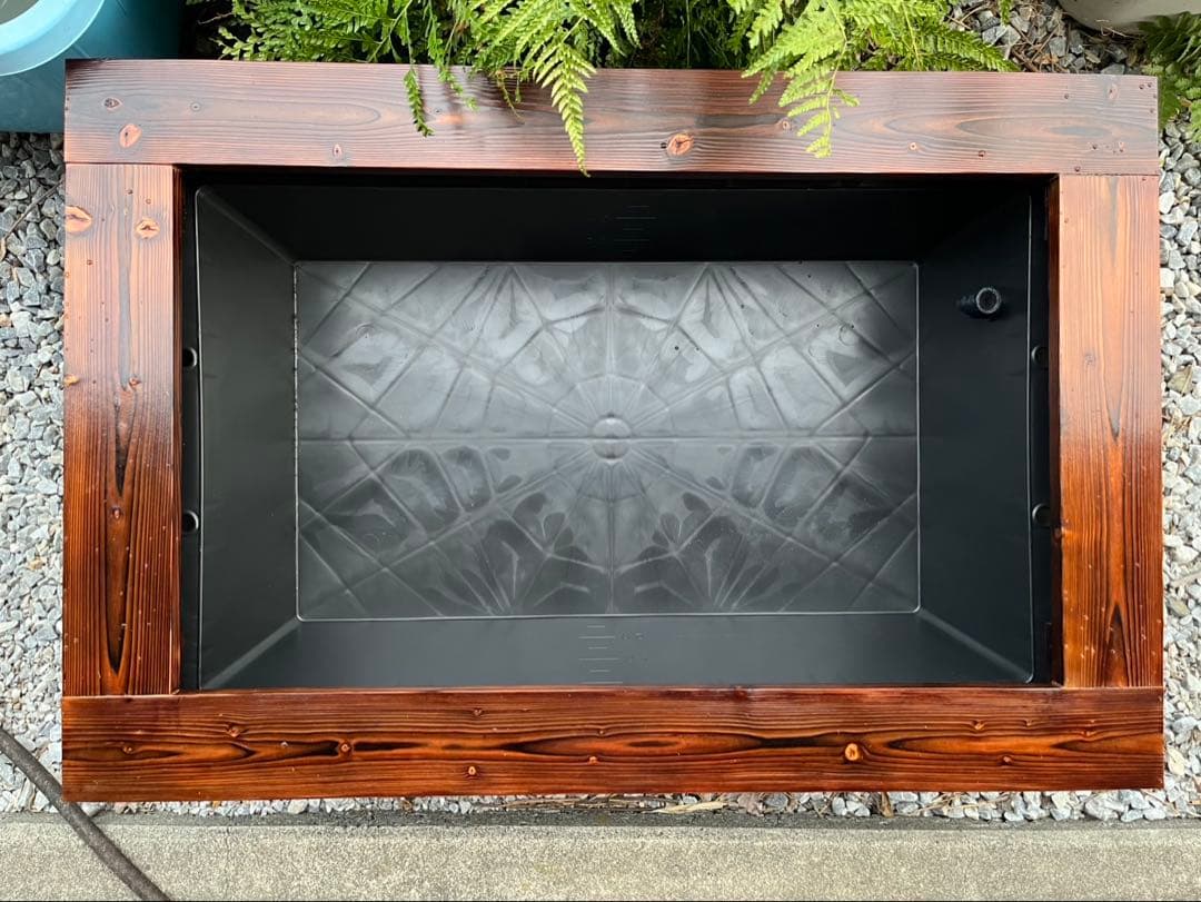 在庫限り⭐️【新品】60Lトロ舟と木枠のセット　めだか飼育ケース　ビオトープ