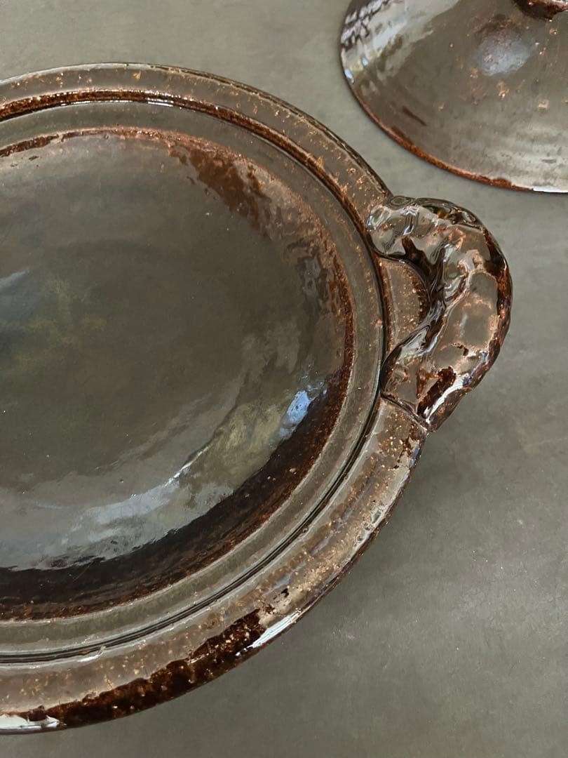 土楽窯　黒鍋　尺2寸（5〜6人用）