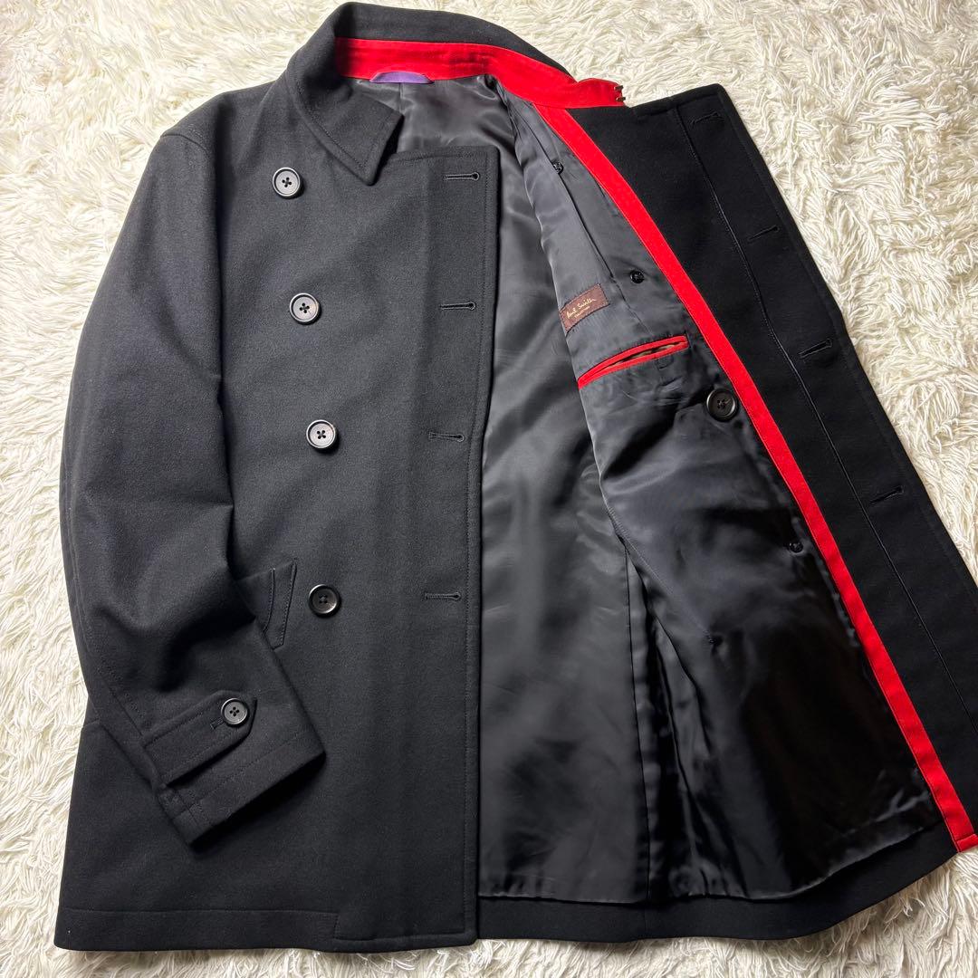 未使用級　ポールスミスコレクション ダブル　Pコート ウール　ブラック　Mサイズ