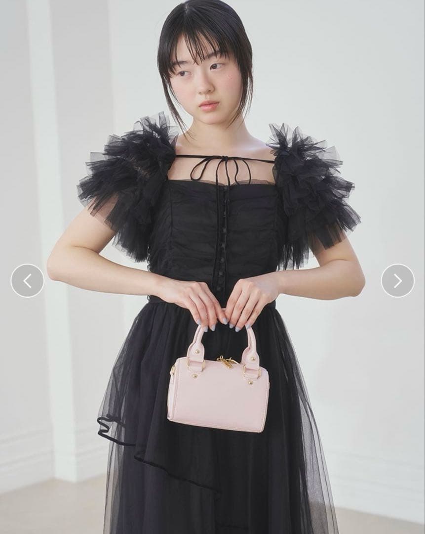 FURFUR チュールボレロセットキャミドレス ファーファー BLK ブラック