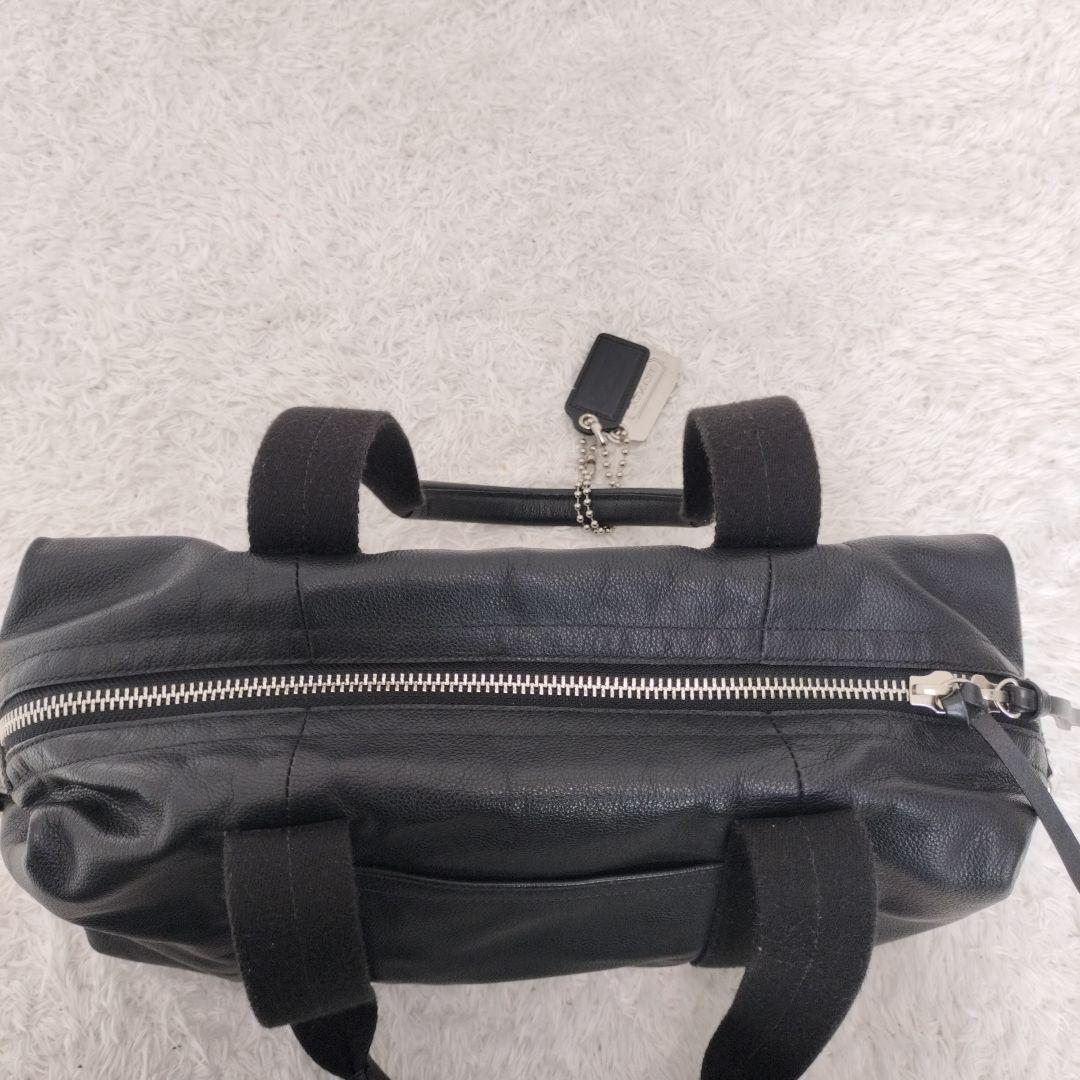 ⭐極美品⭐COACH　トンプソン　レザー ブラック ボストンバッグ　70491