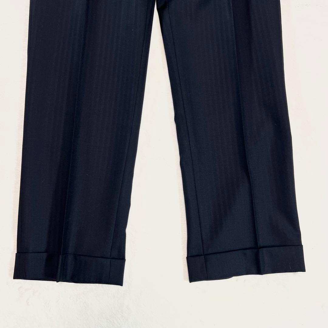 【極美品】ブルックスブラザーズ カノニコ ストライプスーツ ネイビー 32W