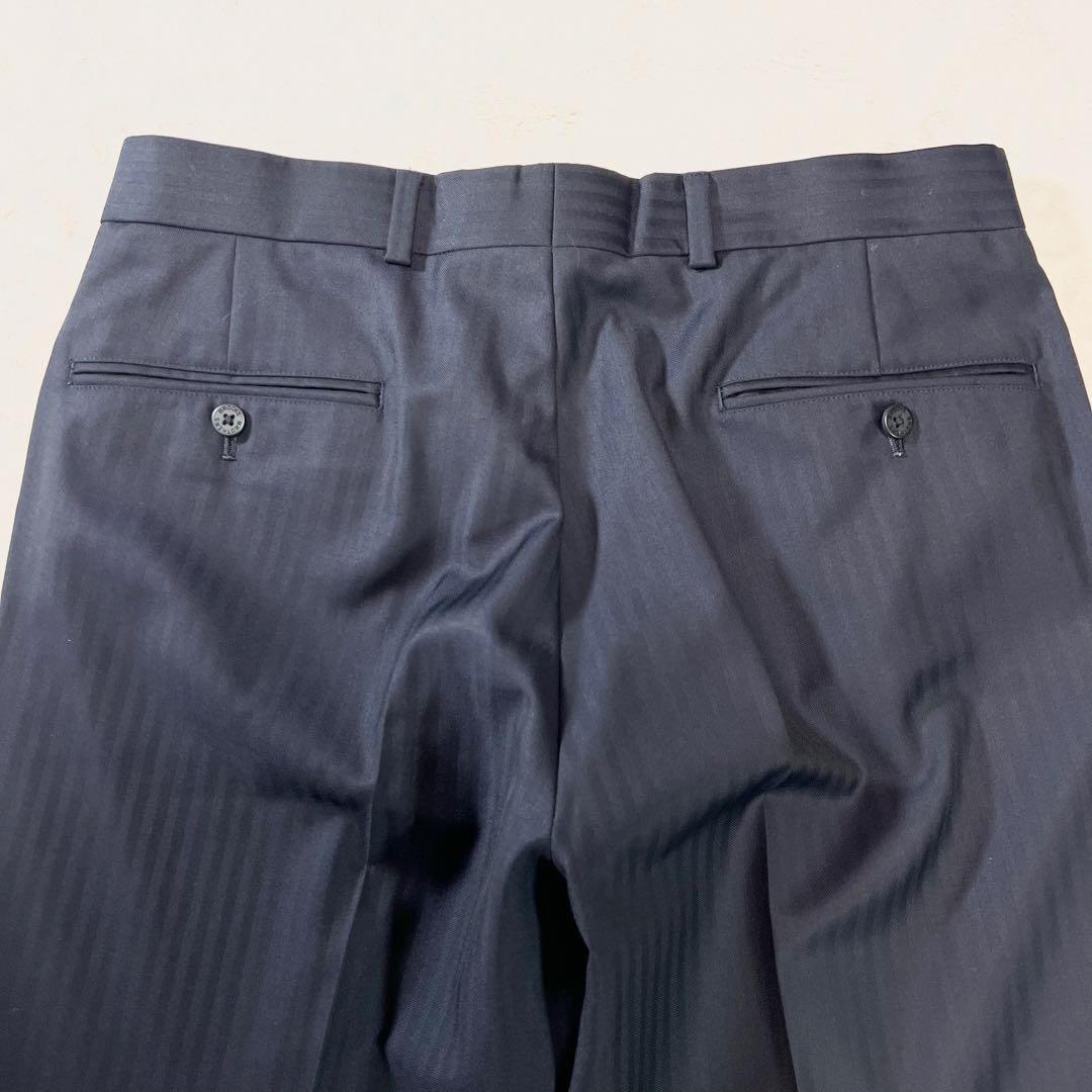 【極美品】ブルックスブラザーズ カノニコ ストライプスーツ ネイビー 32W