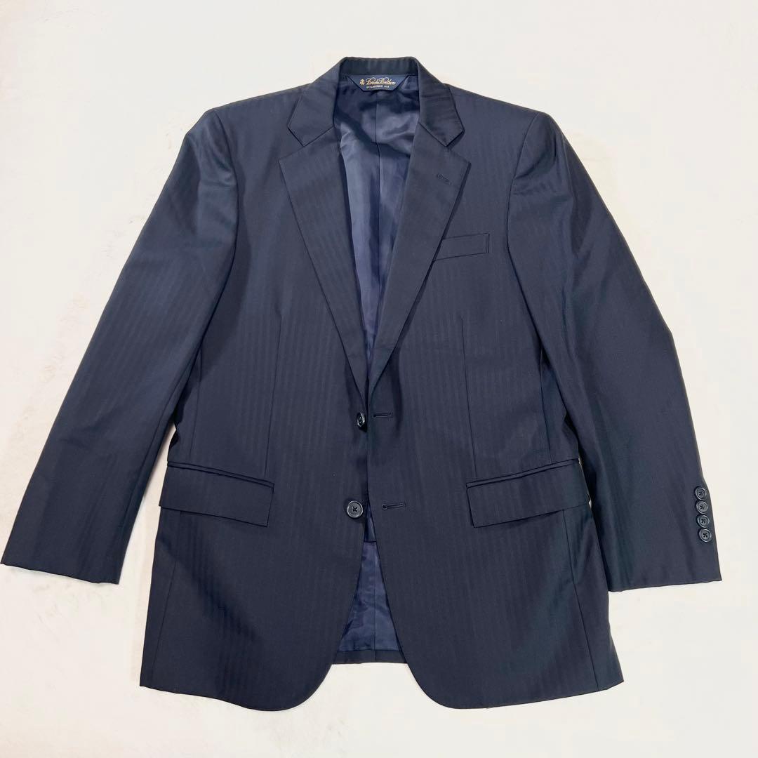 【極美品】ブルックスブラザーズ カノニコ ストライプスーツ ネイビー 32W