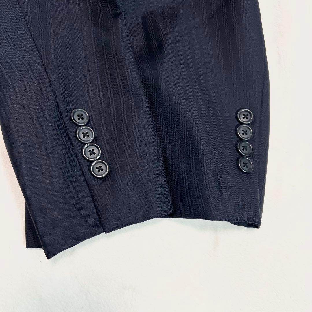 【極美品】ブルックスブラザーズ カノニコ ストライプスーツ ネイビー 32W