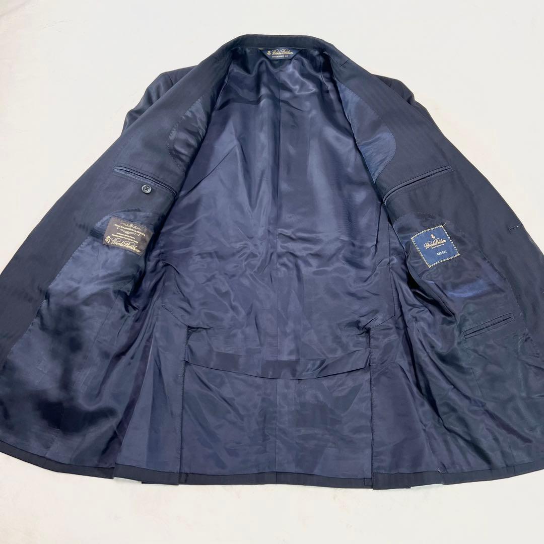 【極美品】ブルックスブラザーズ カノニコ ストライプスーツ ネイビー 32W