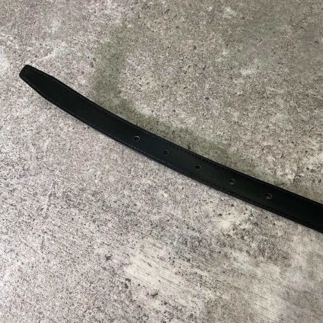 セリーヌ レザー トリオンフ ゴールド バックル ナロー ベルト