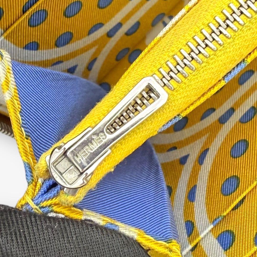 【美品】エルメス HERMES 長財布　アザップシルクイン エプソン　ゴールド