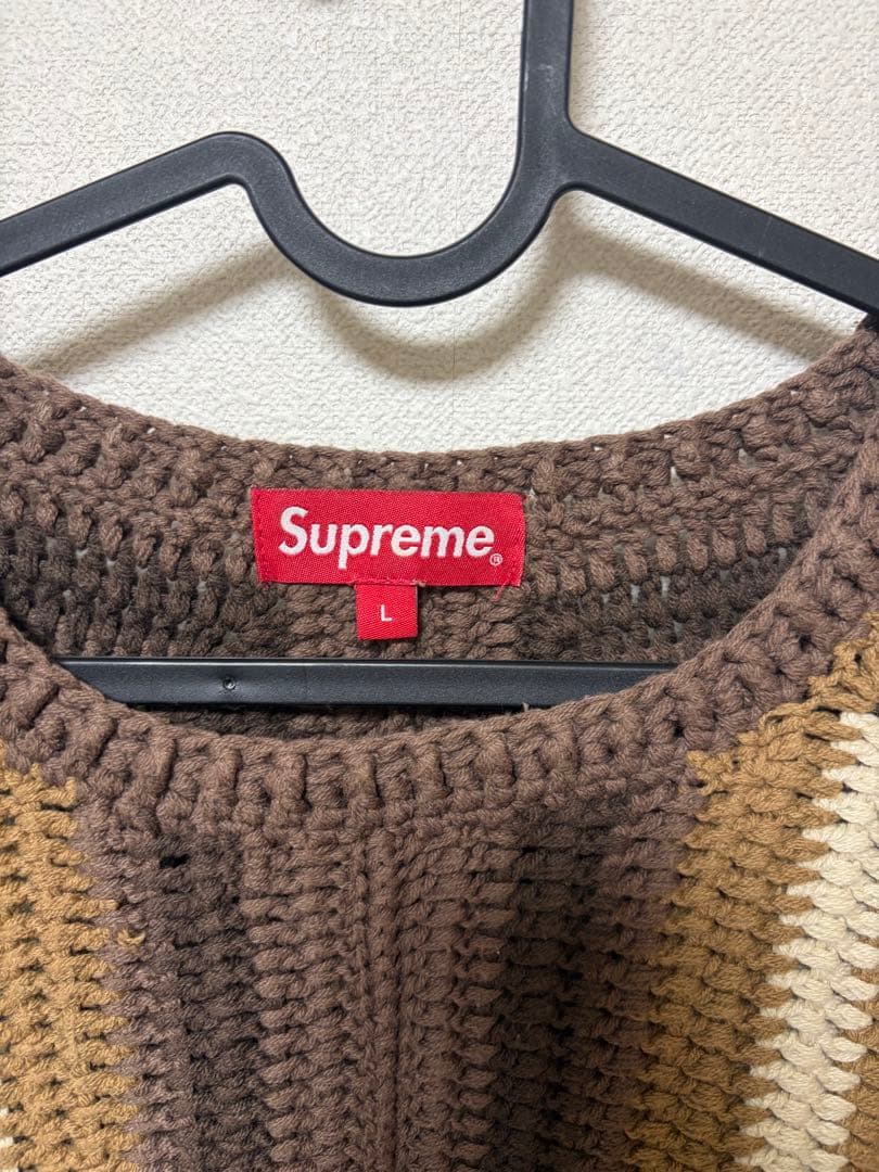 Supreme 2022SS ニットセーター　ブラウン Lサイズ