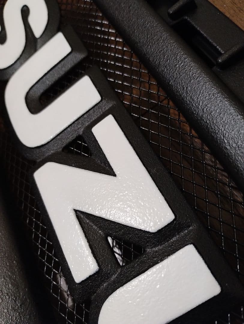 スズキハスラー純正フロントグリル改 凹部分スムージング+Bigエンブレム