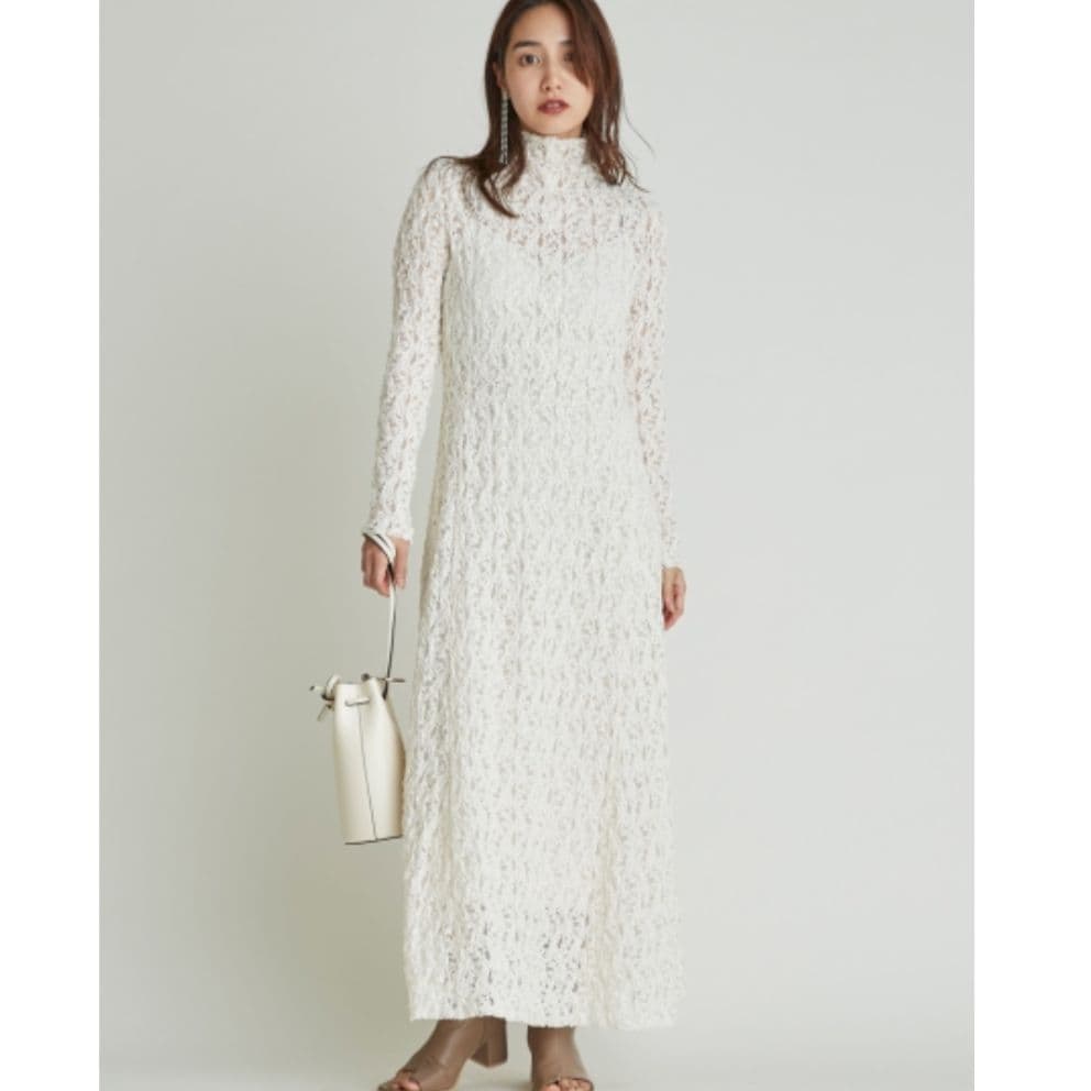 FRAY I.D 完売品 レースストレッチロングワンピース フレイアイディー