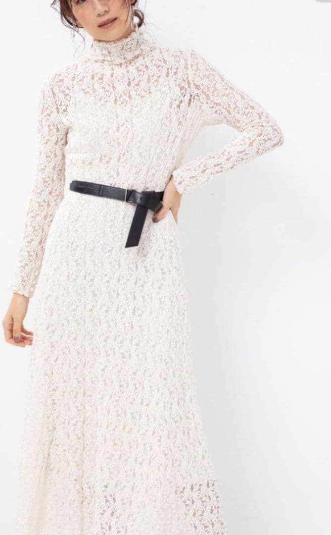 FRAY I.D 完売品 レースストレッチロングワンピース フレイアイディー