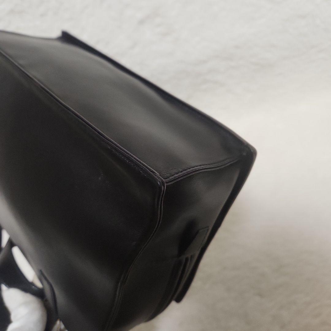 ロエベ　アナグラム　レザー　ブラック　ハンドバック