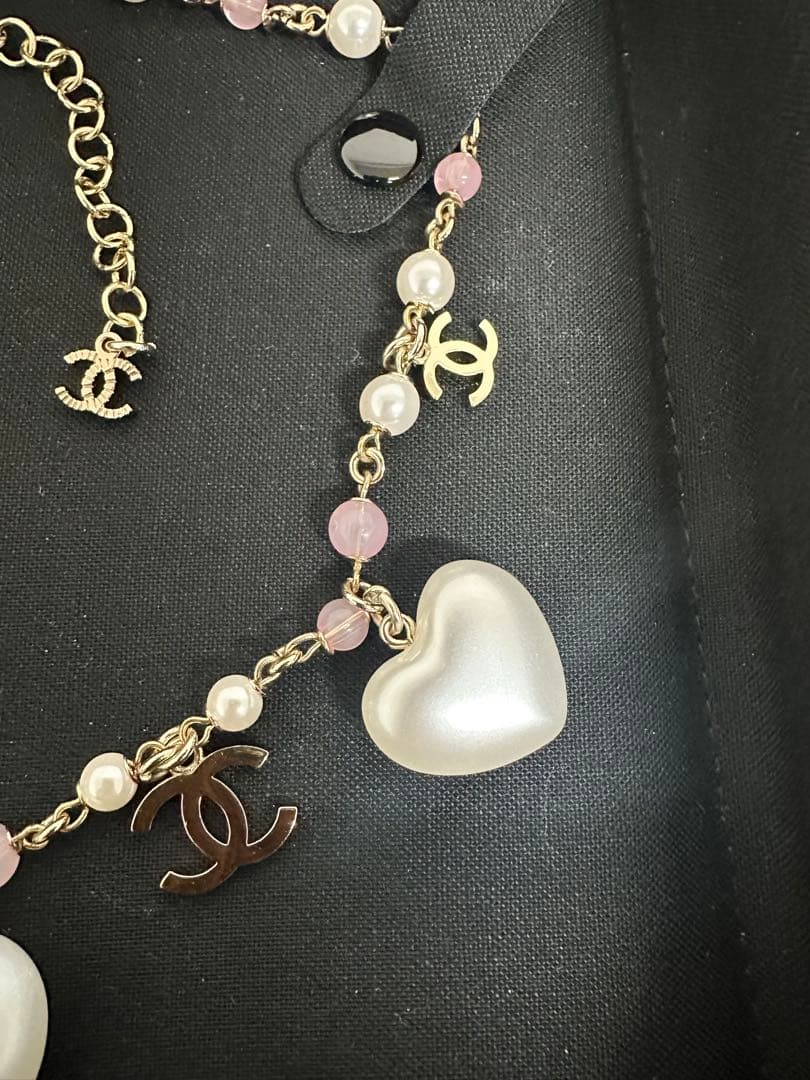 魂 　CHANEL シャネル ココマーク ハート ネックレス