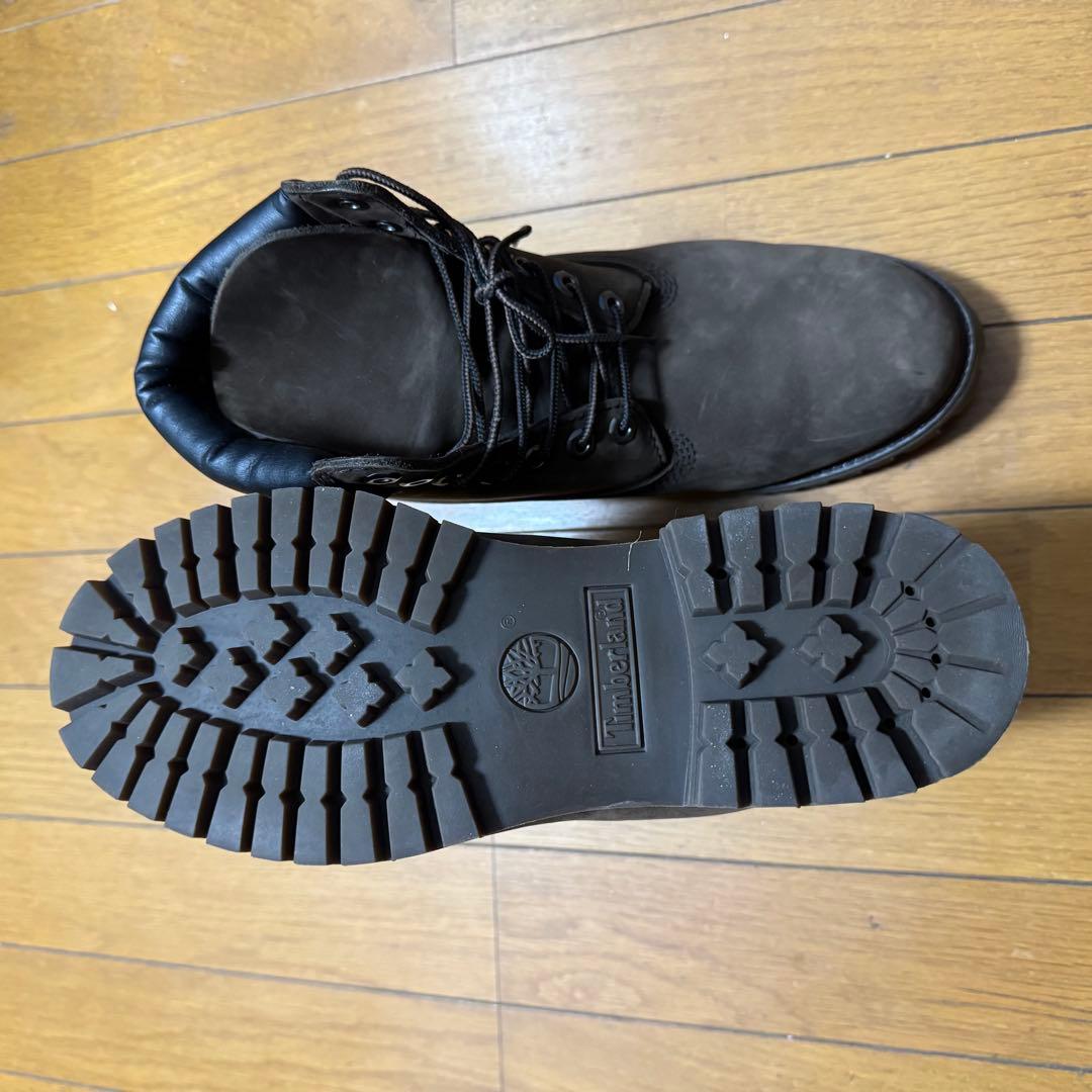 Timberland ダークブラウン ミッドカットブーツ 25cm