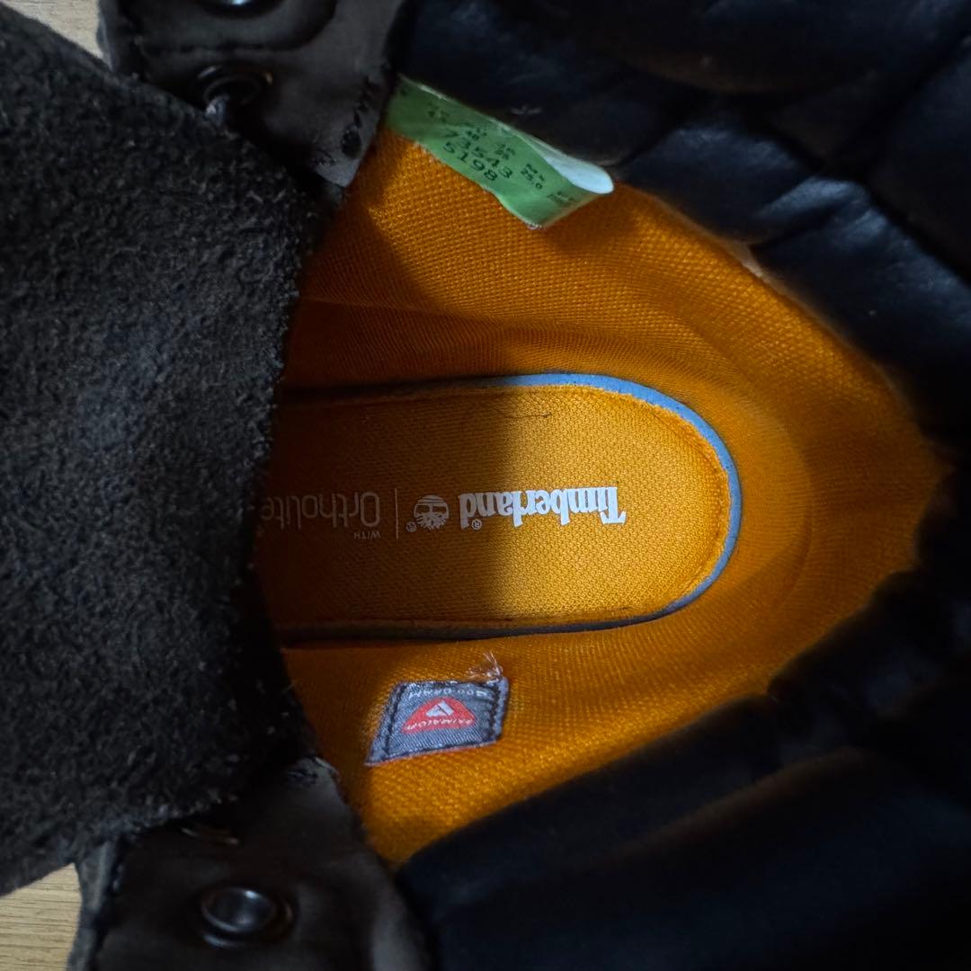 Timberland ダークブラウン ミッドカットブーツ 25cm