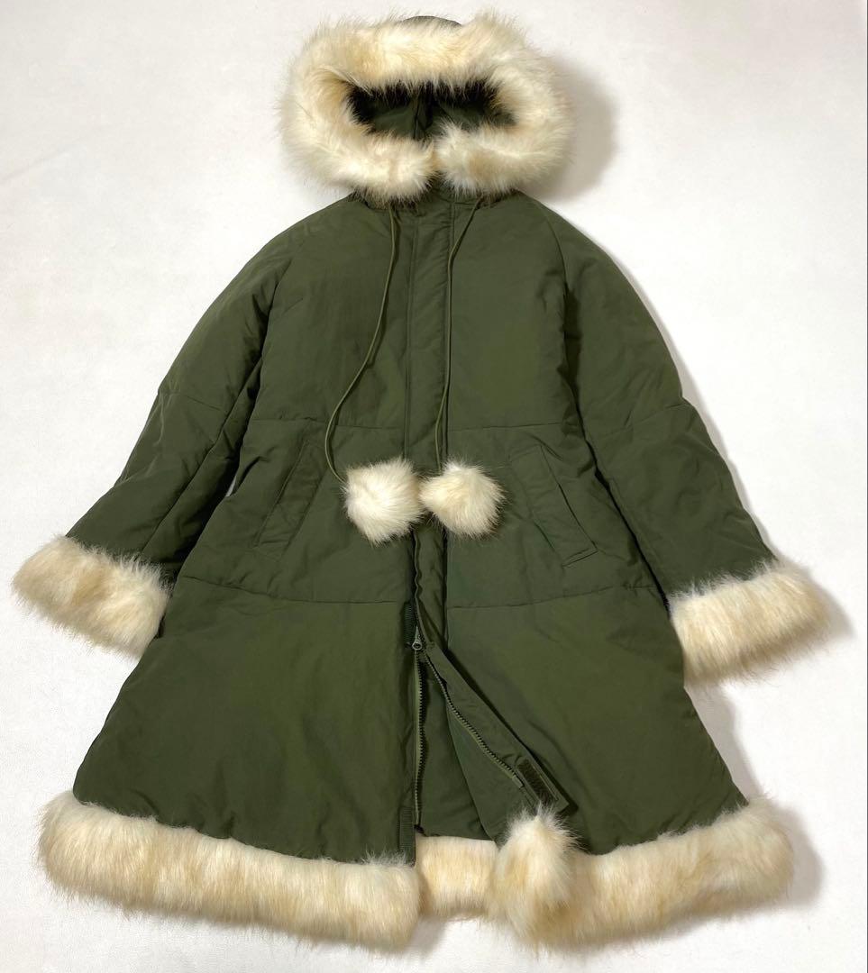 ⚫︎90s OZONE COMMUNITY ファー付き ダウンコート モッズコート