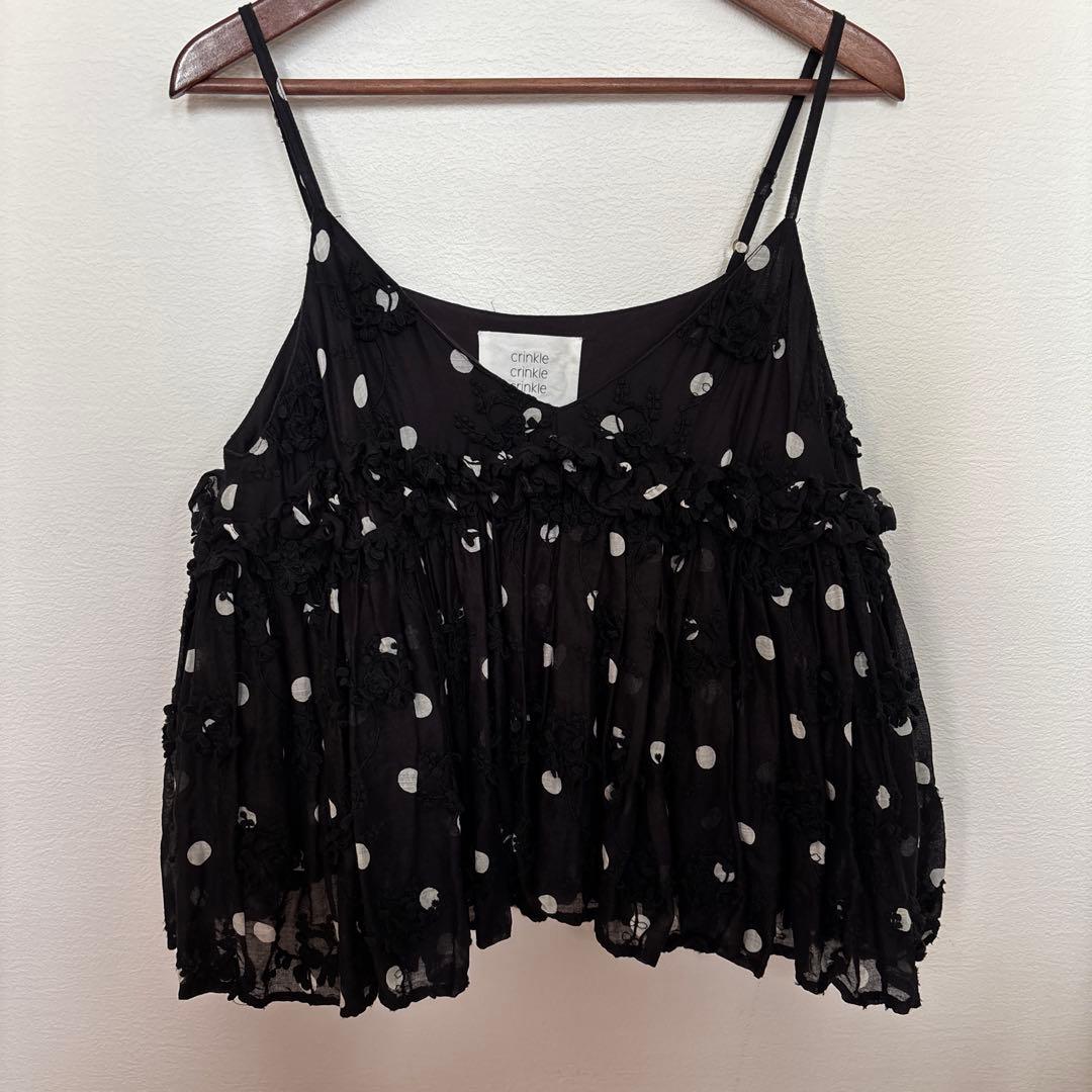 crinkle crinkle crinkle ドットキャミソール