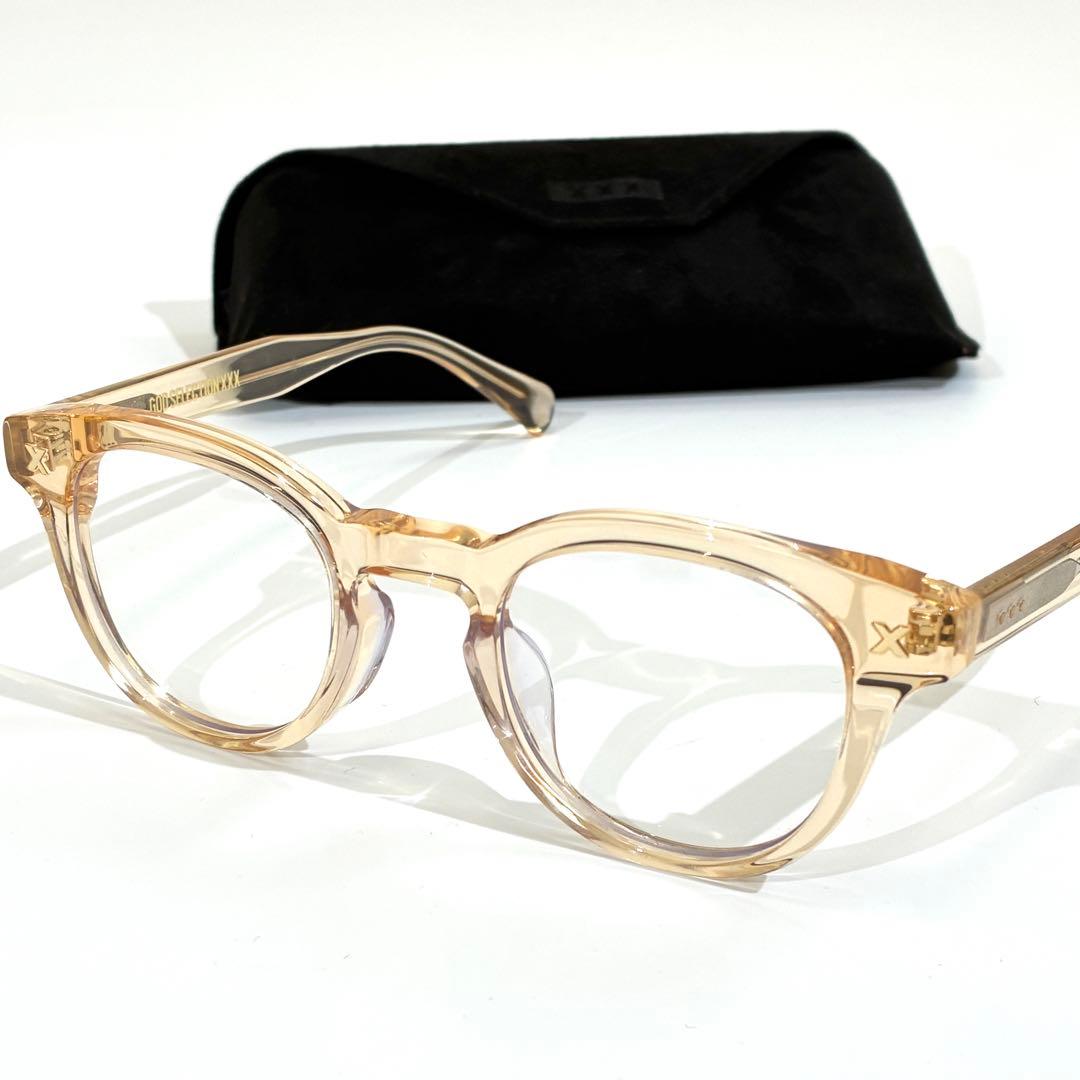 美品★ GOD SELECTION XXX サングラス クリアフレーム 付属品