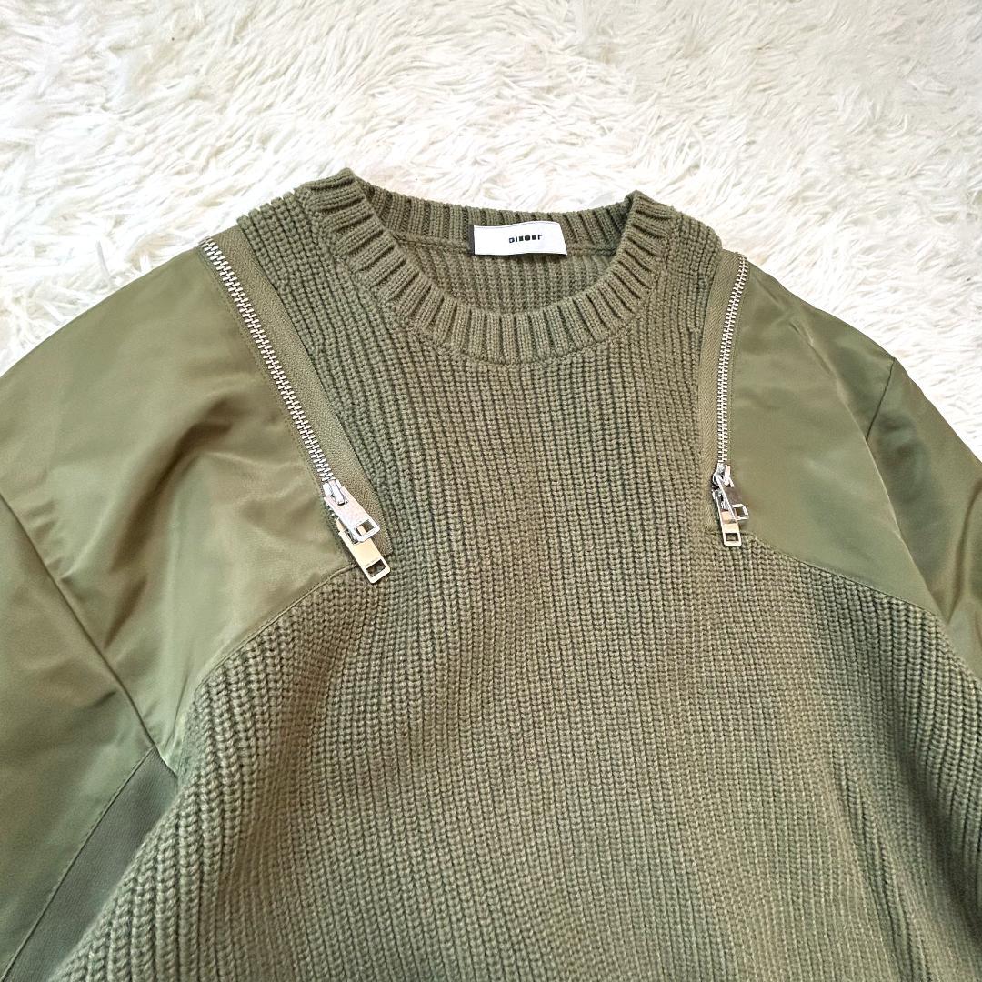 【極美品】DIESEL 2way 肩ジップ MA-1ドッキングニットワンピ