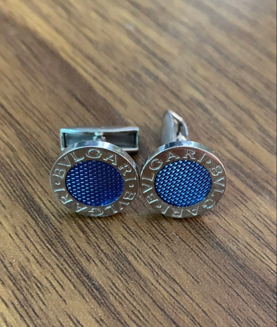 BVLGARI 青いカフリンクス