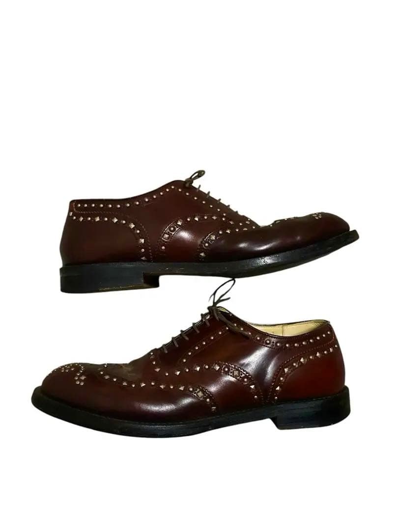 Needles ウイングチップ　スタッズ　ドレスシューズ
