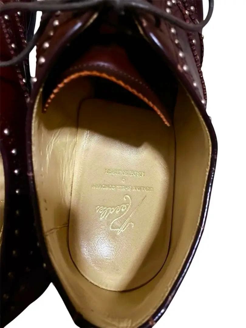 Needles ウイングチップ　スタッズ　ドレスシューズ