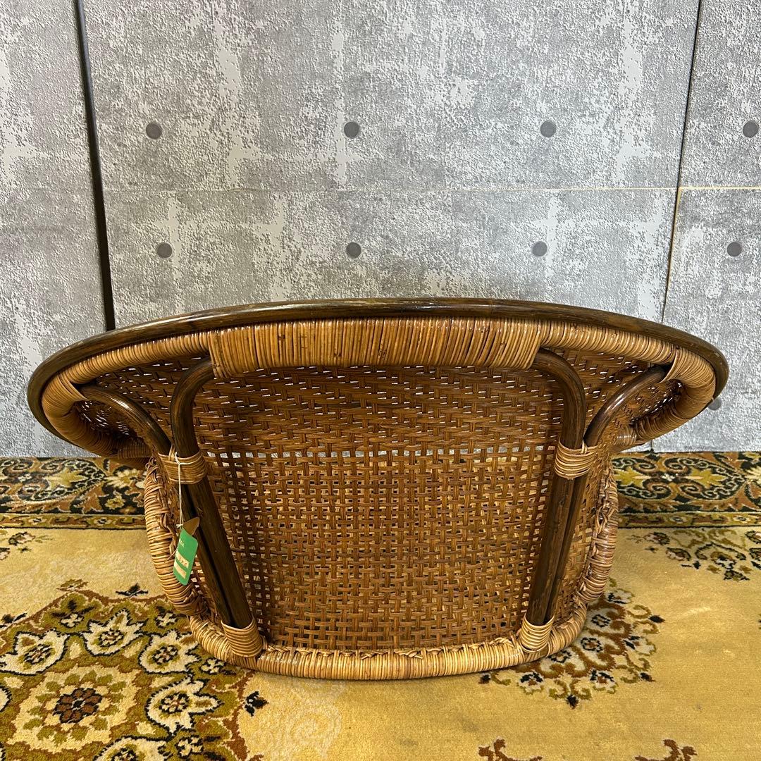 ꧁今枝ラタン꧂座椅子3脚 籐家具 いす イス チェア 昭和レトロ モダン