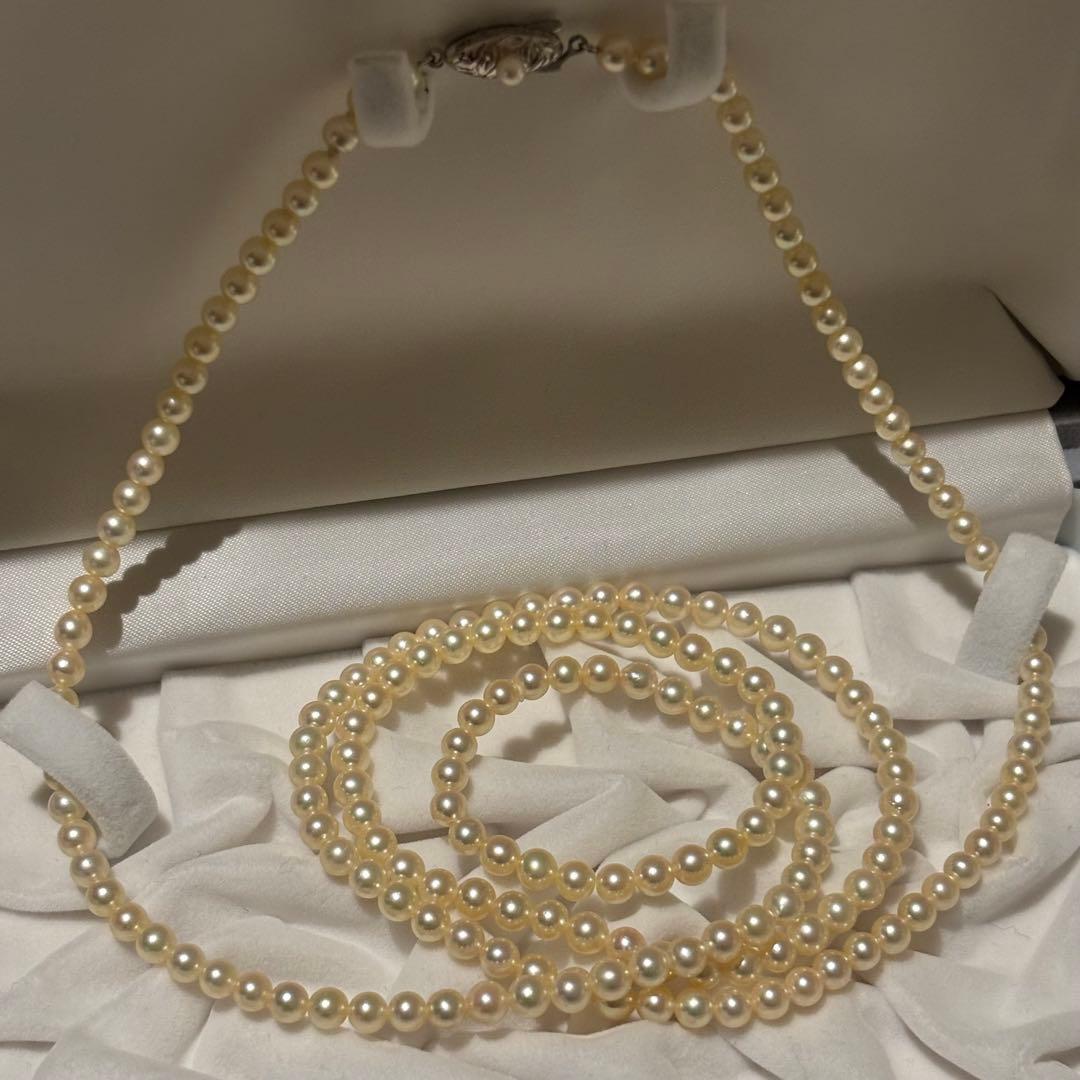 ベビーパールネックレス　アコヤ真珠　silver刻印