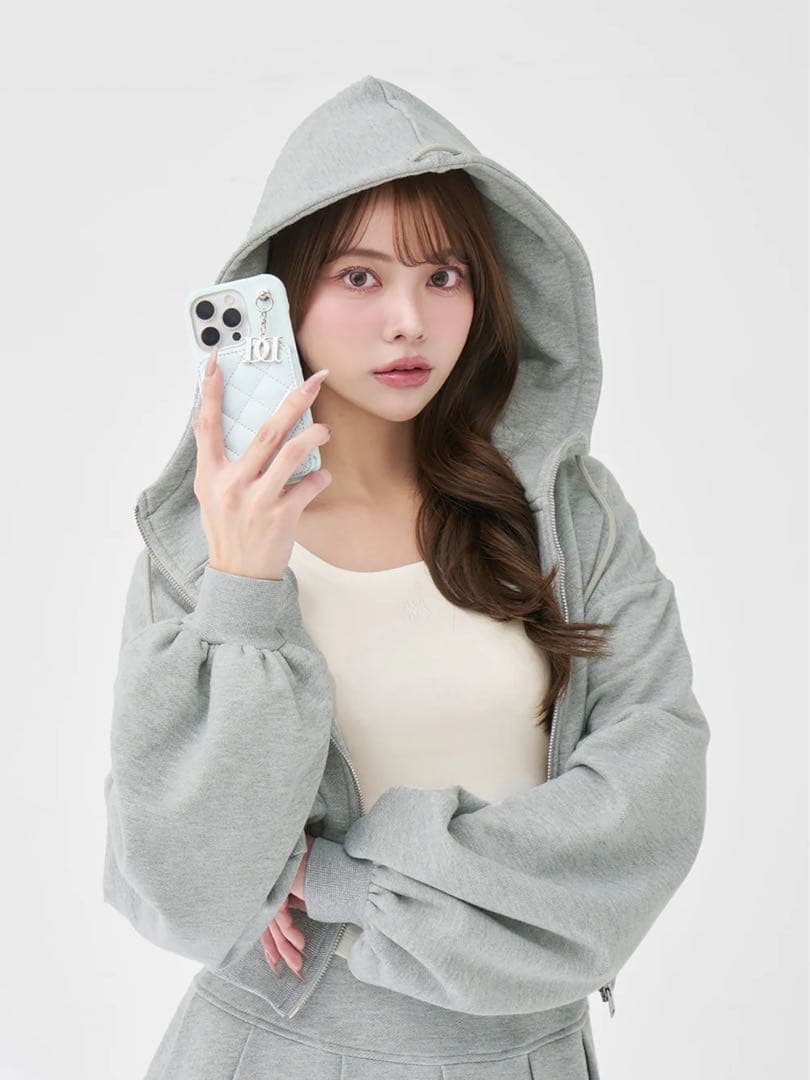 Darich キルティングミラーDDチャームiPhoneケース スマホケース